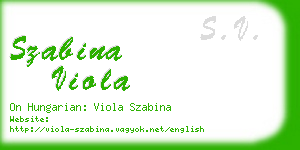 szabina viola business card
